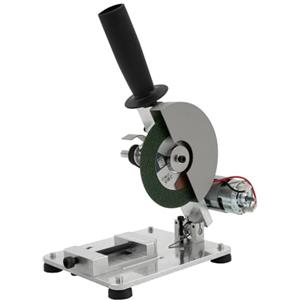 JUUTALK Taglio in metallo da 4 pollici, portatile, mini circolare da tavolo, 9000 rpm, mini troncatrice con 2 lame, macchina per taglio di legno, acciaio, alluminio