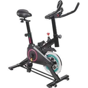 Wintem - Indoor Cyclette Regolabile con Display 5 Funzioni, Volano da 4Kg e Sedile Imbottito | Allenamento Silenzioso per Gambe e Glutei | Struttura Robusta in Acciaio per Palestra in Casa