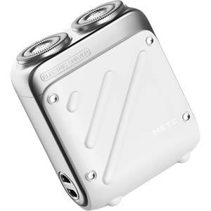METZ Skyworth Metz Traveller Rasoio Elettrico Uomo, Rasatura Secco Umido IPX7 Motore 9000 RPM, Testina Magnetica Rimovibile, Lame Autoaffilanti 9×2, Autonomia 45 Giorni, Ricarica Rapida 1h USB-C, Bianco