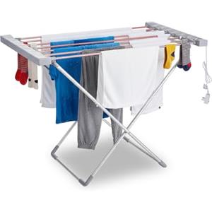 Wintem ClassiDry Stendino Elettrico 120W, Capacità 20kg, 8 Barre Riscaldanti - Stendibiancheria Pieghevole - Asciugatura Rapida ed Efficiente - Stendi Biancheria con Protezione IXP1
