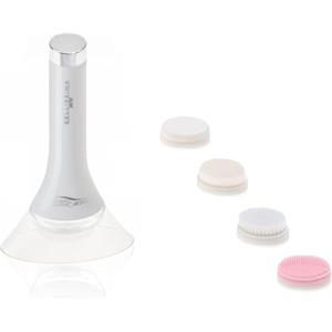Avilia Cura la Tua Pelle con Eleganza: Spazzola Pulizia del Viso con 4 Testine per una Beauty Routine Perfetta. Innovativa Tecnologia Skincare, 15 x 4 x 10 cm, Bianco.