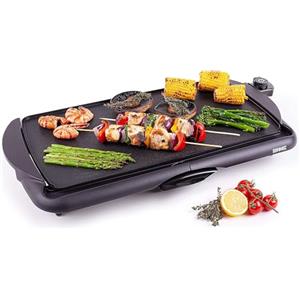 Duronic GP20 Griglia Elettrica Bistecchiera Piastra Teppanyaki 2000W | Grill Elettrico Piastra per Grigliare e Cucinare 2000W, Barbecue Antiaderente, Termostato Max 225°C, 123°C in 1 Minuto