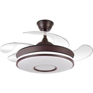 FABRILAMP Ventilatore da soffitto DC Dani Mini, dimmerabile con telecomando (59W 3CCT 6980lm), marrone