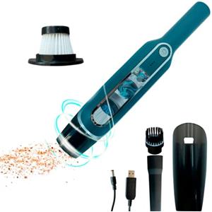 MAKA change your life quality MAKA Aspirabriciole Senza Fili Potente Ricaricabile 1500 mAh Autonomia 30 Minuti Mini Aspirapolvere Portatile 7kPa Aspirazione Peli Polvere 3 Ore Ricarica USB Casa Auto Ufficio (60W)