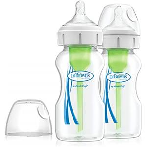 Dr Brown's Natural Flow Dr. Brown's Options+ Biberon anticoliche a collo largo, 270 ml, confezione da 2