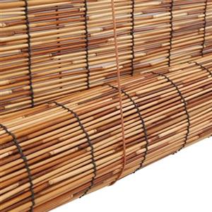 YYDPSHH Tenda a Rullo in Bambù Naturale per Esterni Interni 50 60 90 100 120 150 160 180cm Tapparella Avvolgibile Bamboo con Sollevatore Traspiranti/Privacy/Anti-UV Tende Veneziane Legno Marrone(W60xH80cm)