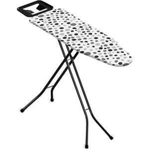 MENKËLL - Asse da Stiro 33x110 cm - Salvaspazio, Pieghevole, in Acciaio - Poggiaferro Integrato, Piedi Antiscivolo, Altezza Regolabile (POIS)