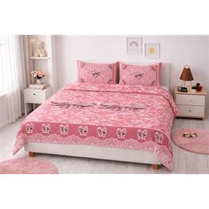 GX GARGIX Completo Letto Singolo/Matrimoniale - Set Lenzuola con Federe 100% Cotone, Morbido e Traspirante (GX/MTFIOC-ROSA, Matrimoniale)