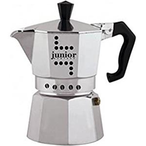 Bialetti Junior Express Caffettiera, Alluminio, Argento, 2 Tazze