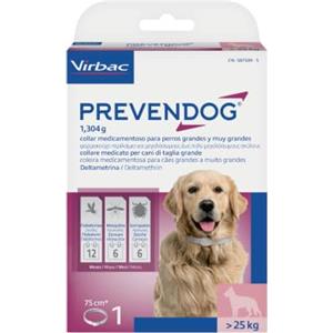 Virbac PREVENDOG 1.304 g Collare Medicato per Cani di Taglia Grande - 1 Unità x 75 cm (32.60 g)