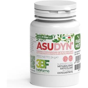 Trebifarma Asudyn per Cani - Supporto Naturale per Articolazioni e Mobilità - Con Boswellia, Curcuma, Artiglio del Diavolo, Omega 3 e Vitamine - 20 Compresse Appetibili