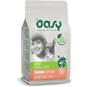 Generico OASY Cane ONE ANIMAL PROTEIN - Adult Small/Mini Salmone | alimento secco completo per cani adulti di taglia piccola, monoproteico, 1 confezione da 800 grammi.