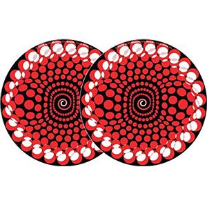 Zomo Slipmat Balls Red, panno antistatico per console, confezione da 2 pezzi