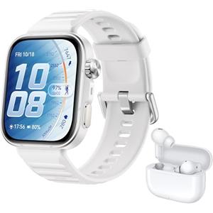 HUAWEI WATCH FIT 5 Pro Smartwatch Bianco+FreeBuds SE 4 Bianco, GPS, ECG, 1,92'' Display FullView e Vetro Zaffiro, Pagamento NFC, Modalità Sport Outdoor, Monitoraggio della Salute