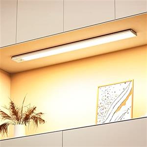 OUILA Luce Armadio LED, con Sensore di Movimento, 41CM Magnetica Ricaricabile Luce Sottopensile Dimmerabile Lampada per Cucina Scale Soggiorno Bagno Camere da Letto