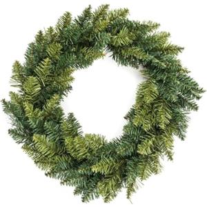 Wintem - Decorazione Natalizia Ghirlanda Verde Ø40 cm con Rami Densi e Realistici per Natale da Parete o Porta, Ideale come Base per Addobbi e Lucine Riutilizzabile e Senza Odore