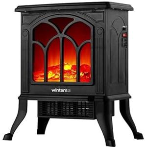 MaisonRouge Persefone Caminetto Elettrico da Terra con Effetto Fiamma Realistico - Riscaldamento Rapido 750W / 1500W - Camino Finto con Termostato Controllabile - Design Elegante - per Ambienti Fino a 15m²