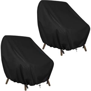 GARPROVM Telo protettivo per sedie da giardino, 2 pezzi, copertura per poltrona, 89 x 97 x 74 cm, resistente alle intemperie, tessuto Oxford