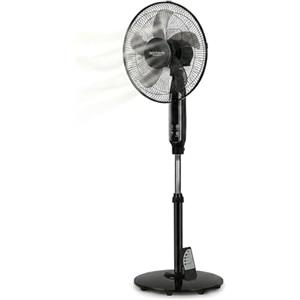 Wintem Ventilatore A Piantana Potente Da 40W Per Pavimento Pale Da 40 Cm Silenzioso Con Timer 7,5h 6 Velocità Oscillante Altezza e Inclinazione Regolabili E Telecomando per Controllo A Distanza
