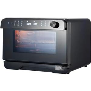 Avilia Forno a Vapore con Friggitrice ad Aria per Cottura Lenta - Forno ad Aria Ideale anche per Scongelare ed Essiccare, 46x41.6x33.5cm, 25L, 1500-1800W, Nero