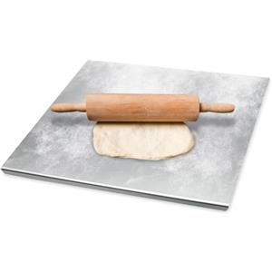 Avilia - Tagliere Acciaio Inox 40x50cm Antibatterico per Impastare e Cucina Professionale, Piano di lavoro igienico - per impastare Pane, Pizza, Dolci