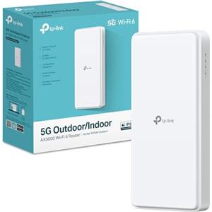 TP-Link Archer NX500-Outdoor Router 5G con SIM da Esterno, WiFi 6 AX3000Mbps Dual Band, 5G fino a 4.67Gbps, Connette 200+ dispositivi, Porta 2.5GE, PoE passivo/802.3af/at, IP66, Montaggio Facile