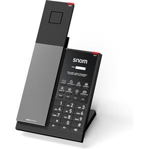 Snom HD351W DECT/WiFi - Telefono cordless con custodia antibatterica, visualizzazione di chiamata ottica, 5 dispositivi manuali, vivavoce, muto, server in Germania