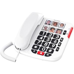 ALCATEL TMAX 10+ Telefono a filo per anziani - Tasti grandi - Audio Boost - Tasti con foto - Vivavoce - Indicatore luminoso di chiamata - Suoneria forte - Compatibile con apparecchi acustici