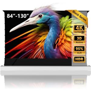 NothingProjector Schermo Motorizzato per Proiettore ALR CLR, Ultra Corta Distanza, Elettrico da Pavimento, 4K/8K Laser TV, 95% Reiezione della Luce Ambientale, Senza Montaggio, 84 Pollici, Bianco