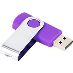 Weetack Chiavetta USB rotante da 128 MB, materiale metallico, memoria flash ad alta velocità, colore casuale, compatibile con USB 2.0 e /Linux