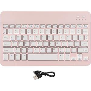 Beufee Tastiera Bluetooth Portatile, Tastiera Wireless con Funzione di Blocco Schermo Piccola Tastiera Bluetooth Mini Tastiera Per Tablet PC Portatile(Rosa)