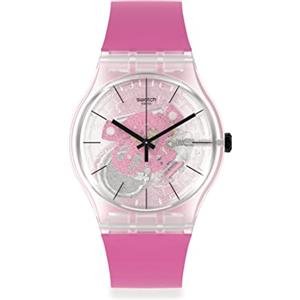 Swatch - Orologio in plastic. rosa-rosa-rosso
