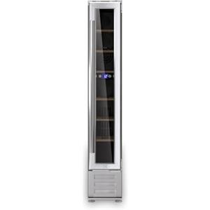Les Petits Champs Cantina da incasso 7 bottiglie CAVSE7, Capacità 22L, Porte in acciaio inox, Regolazione della temperatura da 5°C a 22°C, Illuminazione LED, Anti-UV, 6 ripiani