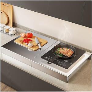SHAARI Piastra Di Copertura per Forn Ello A Gas In Acciaio Inossidabile 304, Supporto per Piano Cottura A Induzione(35x48x9cm)