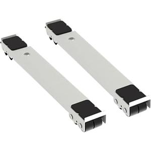 Generico Base a rulli mobile con supporto estensibile for lavatrice da 2 pezzi con ruote for elettrodomestici for frigorifero(2pcs Silver)