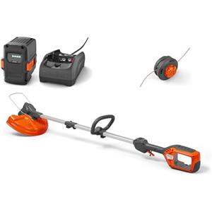 Husqvarna Tagliaerba a batteria 215iL - Trimmer senza fili con motore brushless da 36 V, larghezza di taglio 31 cm, gambo telescopico, testa del trimmer Tap 'n Go (con batteria e caricatore)