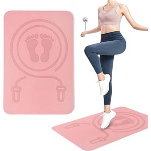 Generic Tappetino per corda per saltare, tappetino per esercizi silenziosi, tappetino da allenamento per pavimenti in palestra a casa, tappetino fitness ammortizzante, attrezzatura antiscivolo per la