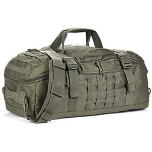 Miramrax Borsone da palestra - Borsa da viaggio per uomo e donna, borsa per allenamento militare, sport, pernottamento, basket, tattico, calcio, impermeabile e resistente agli strappi, Verde, 45l,