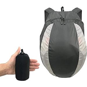 Jbsceen Zaino pieghevole multiuso per casco, protezione dalla polvere, borsa leggera per casco da moto, borsa da palestra, borsa da viaggio, capacità 28L, Nero