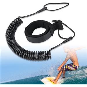 Generic Guinzaglio da surf a spirale per tavola da paddle, corda elastica per gambe Sup da 1,8 m/2,4 m, polsino per caviglie con bobina di sicurezza, per surf, kiteboard, wakeboard, linea di trazione, sgancio