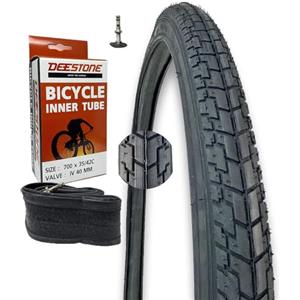 Generico KIT COPERTONE BICI ELETTRICA ANTIFORATURA CAMERA D'ARIA 28 700X40 42 VI 40 mm 42 622
