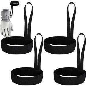 Generic Cintura di sicurezza per guanti sportivi, da polso regolabile, per attrezzature sportive, 4 pezzi, guanti da sci, cinturino elastico in nylon, manette, vestibilità sicura, cinturino