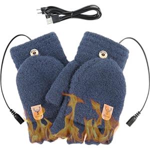 Generico Guanti Riscaldati - Guanti Elettrici Riscaldati | Termici USB 5V per Lavori Invernali Giardinaggio Casa Escursioni Motociclisti Operai Edili Spalare la Neve
