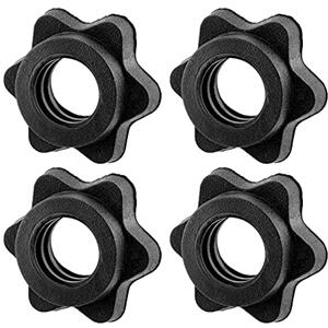 ljhnba 4 pezzi bilanciere Spinlock Collare, dado esagonale, vite antiscivolo per sollevamento pesi manubri viti antiscivolo Spinlock Collari esagonali