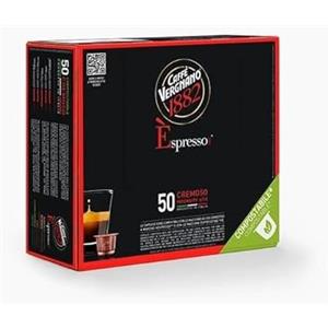 Generico Caffè Vergnano Èspresso 1882 Miscela Cremoso, 100 Capsule Compostabili Compatibili Nespresso -DD-