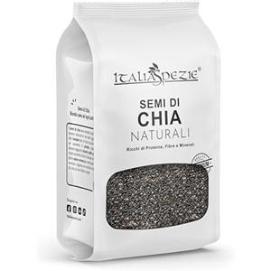 ITALIA SPEZIE Semi di Chia, 400 g, Crudi, superfood proteici senza additivi, ricchi di proteine e fibre. Ideali per arricchire muesli, insalate e prodotti da forno, Italia Spezie