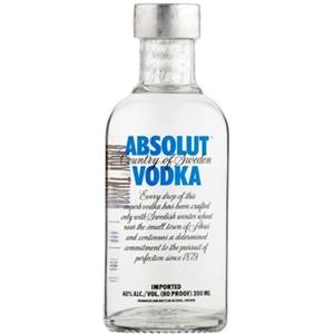 Generico ABSOLUT Vodka Clear 40%, Bottiglia 200ml