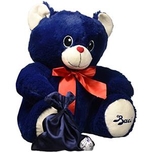 Perugina Baci Perugina Cioccolatini Fondenti Ripieni al Gianduia e Nocciola Intera Maxi Orso Peluche 100 g