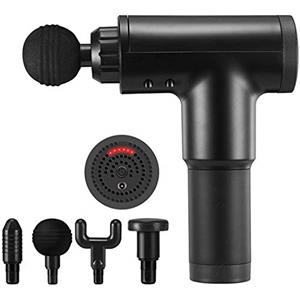 Mediawave Store Pistola Massaggiante Professionale con 4 Testine e 6 Velocità - Massage Gun Elettrica Silenziosa per Terapia Muscolare, Relax e Recupero Sportivo - Massaggiatore Portatile