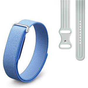 Google Fitbit Air - Activity tracker senza schermo con monitoraggio di fitness - Compatibile con iOS e Android - Viola lavanda + Cinturino sportivo per Fitbit Air - Grigio nebbia, large